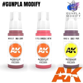 AK Interactive 3G สีอะคริลิคสูตรน้ำ 17 ml Magenta, Fluorescent Magenta, Deep Purple