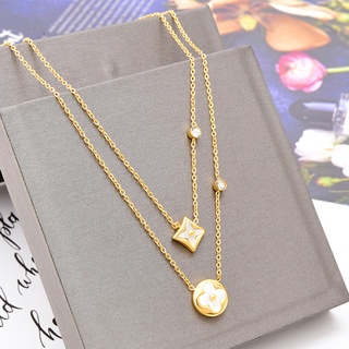 ใหม่ สร้อยคอทอง 18k จี้เปลือกหอย ดอกไม้ ประดับเพทาย ทรงกลม สั้น เครื่องประดับ สําหรับผู้หญิง 2022