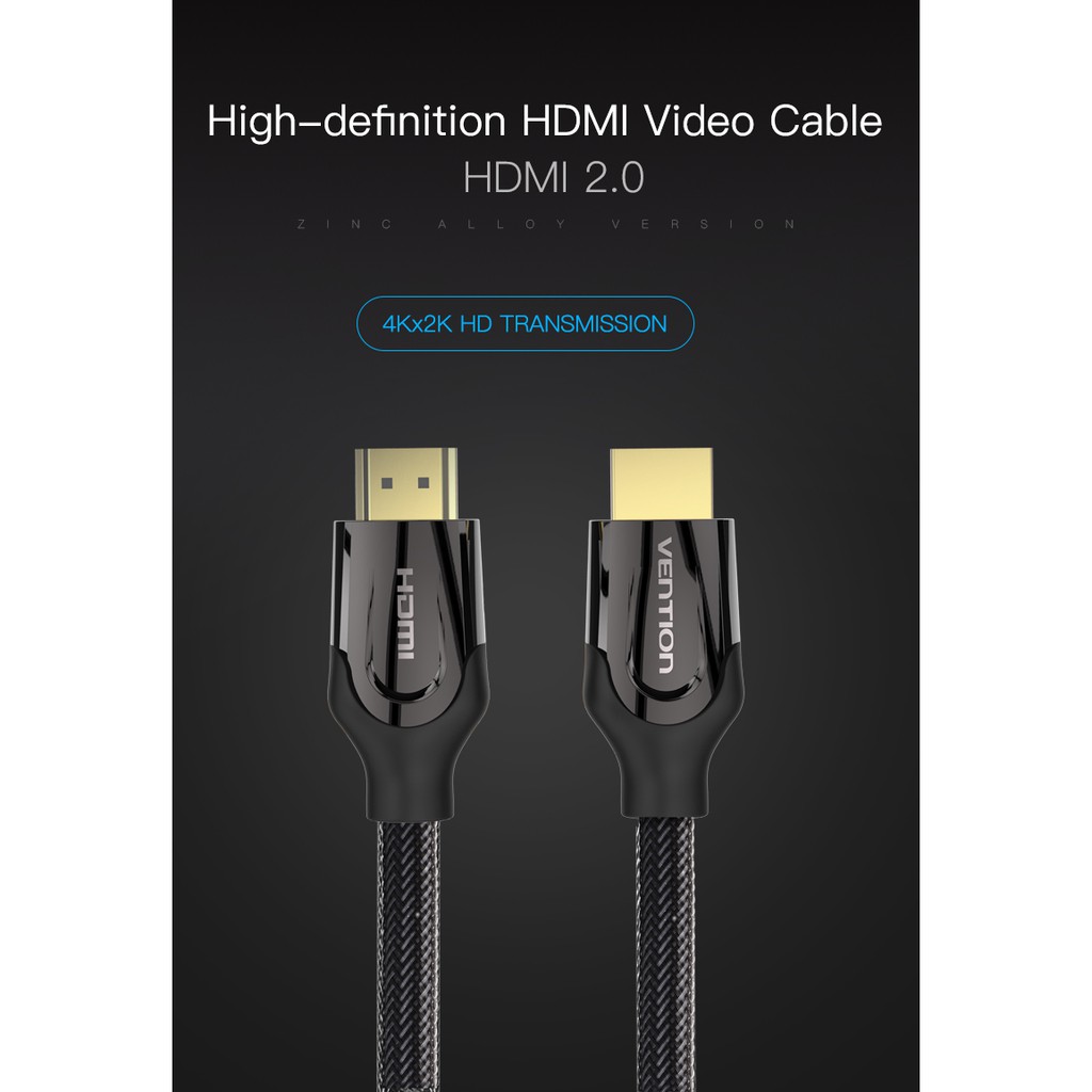Vention (VAA-B05) HDMI 2.0 4k 3D 60FPS Cable for HD TV LCD Laptop PS3 Projector Computer Cable(1/1.5