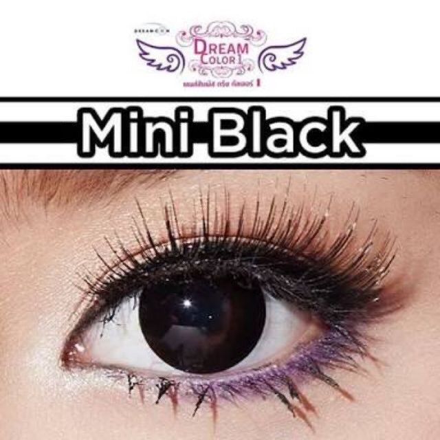 Mini Plum Black (1) มินิ สีดำ ดำ สายแบ๊ว ใส่สวย น่ารักสดใส 💜Dream Color1 Contact Lens Bigeyes คอนแทคเลนส์ ค่าสายตา