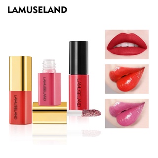 LAMUSELAND ลิควิดลิปสติก เนื้อแมตต์ กันน้ำ 12 สี #L18L11/LA0005