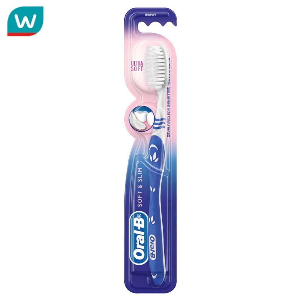 Oral-B ออรัลบี แปรงสีฟัน ซอฟท์แอนด์สลิม ขนแปรงนุ่มพิเศษ 1 ด้าม