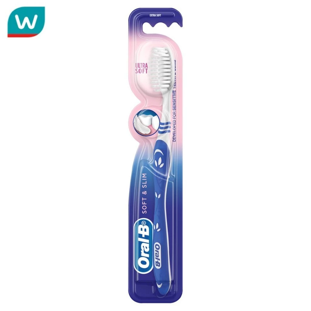 Oral-B ออรัลบี แปรงสีฟัน ซอฟท์แอนด์สลิม ขนแปรงนุ่มพิเศษ 1 ด้าม