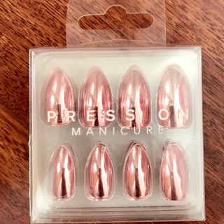 Press On Manicure เล็บปลอมเมทัลลิค แฟชั่นนำเข้าเกาหลี ราคาประหยัด ขายดีมาก