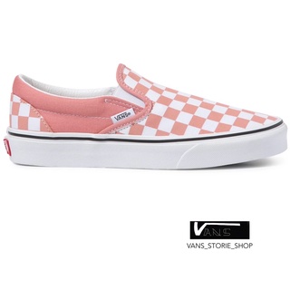 VANS SLIP ON CHECKERBOARD ROSETTE TRUE WHITE SNEAKERS สินค้ามีประกันแท้