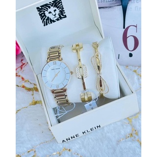 นาฬิกา Anne Klein Womens Crystal Accented Bracelet Watch &amp; Bracelet Set ของแท้