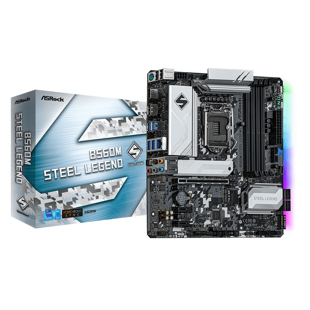 MAINBOARD (เมนบอร์ด) 1200 ASROCK B560M STEEL LEGEND Warranty 3 - Y