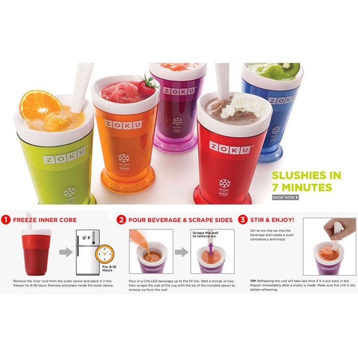 ZOKU Slush & Shake Ice Cream Maker แก้ว/ZOKU SLUSH SHAKE MAKER ORIGINAL MAGIC DRINK