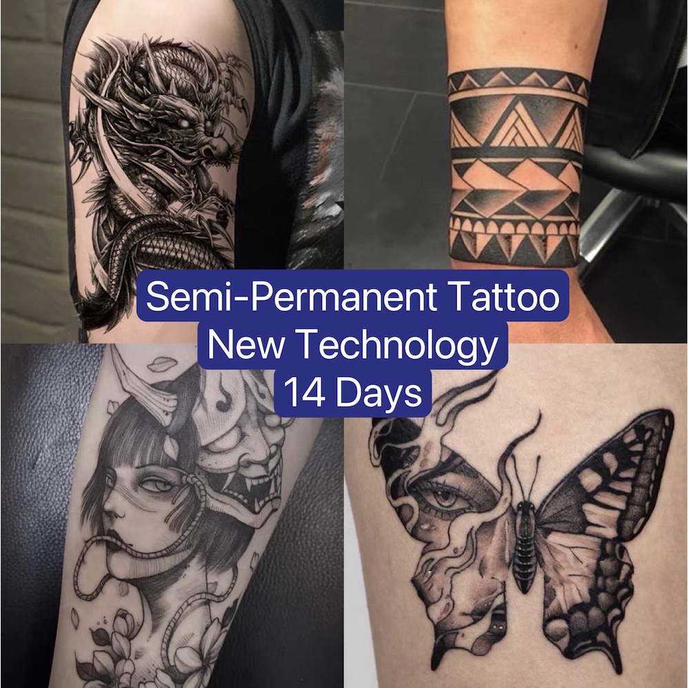 Mars Tattooเทคโนโลยีใหม่เมจิกยาวนาน 2 สัปดาห์สักกึ่งถาวรชั่วคราวสติกเกอร์รอยสักปลอม JH002