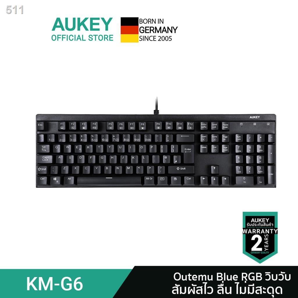 AUKEY KM-G6 คีย์บอร์ดเกมมิ่ง Mechanical Keyboard Blue Switch คีย์บอร์ด ...