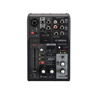 YAMAHA AG03MK2 มิกเซอร์ ดิจิตอล 3 ชาแนล พร้อม USB audio interface (สีดำ)