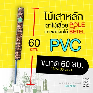 ไม้เสาหลัก/ เสาไม้เลื้อย/ หลักไม้เลื้อย/ เสาตาข่ายมะพร้าวสับหลัก PVC ยาว 60 ซม.