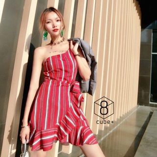 Cranberry striped dress