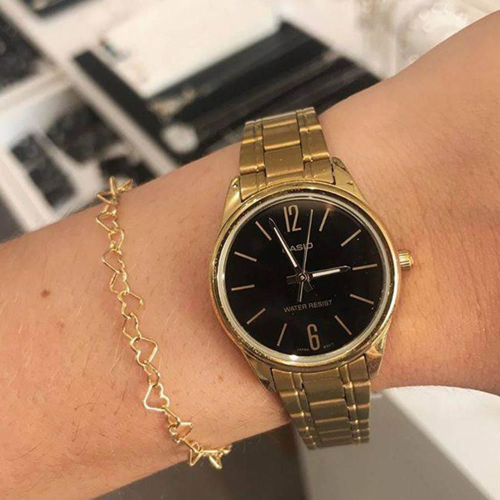 [ประกันร้าน] CASIO นาฬิกาข้อมือผู้หญิง Standard Gold รุ่น LTP-V005G-1BUDF-S lXax