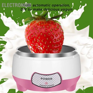 Electron000 15W 1L Mini Yogurt Maker 360° Heating Automatic Making Machine for Home EU Plug 220V Pink