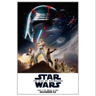 Poster Star wars the rise of the Skywalker โปสเตอร์ สตาร์  วอร์ส (Real d3d)