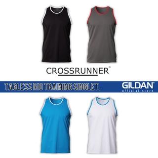 เสื้อกีฬาแขนสั้น ลายทีม Crossrunner Rio Sapphire Charcoal สีดํา ขาว CRV1500 สําหรับผู้ชาย และผู้หญิง