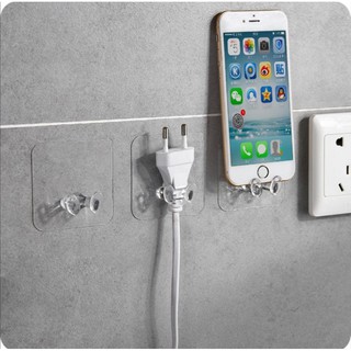 Plugs Holder ตะขอ ติดผนัง เก็บสายไฟ สายเคเบิ้ล สาย usb ของใช้