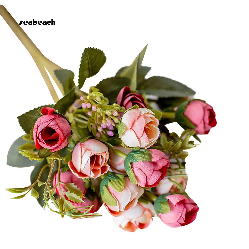 Seabeach_1Pc Artificial Rose Flower Stage Arch Garden Wedding Home Party Decoration Props