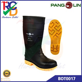 Pangolin รองเท้าบู๊ท PVC มีหัวเหล็ก รองเท้าบู๊ทเซฟตี้ สูง 14"  มี SIZE 9,11 UK