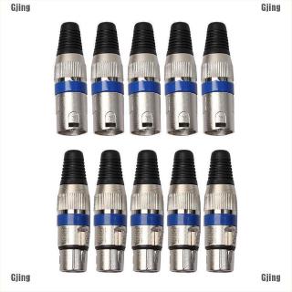 สายเคเบิ้ลเชื่อมต่อ XLR 3 Pin ตัวผู้และตัวเมีย 10 ชิ้น