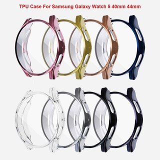 เคสป้องกันเต็มรูปแบบ สําหรับ Samsung Galaxy Watch 5 40 มม. และ 44 มม. เคสป้องกันหน้าจอ TPU นิ่ม กันชน อุปกรณ์เสริม