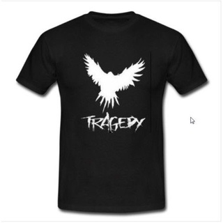 คอตต้อนคอกลมเสื้อยืด พิมพ์ลายวง Tragedy Concert Band TourS-5XL