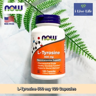 แอล-ไทโรซีน L-Tyrosine 500 mg 120 Capsules - Now Foods