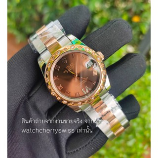 นาฬิกาข้อมือ Rolex รุ่น DateJustSilver, 2K สายเลส 3 ข้อ (สายเต้าหู้) 31 มม