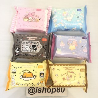 ☃✙ทิชชู่เปียก Sanrio ลิขสิทธิ์แท้ (SWEETY WET WIPES) สำหรับเด็กสูตรอ่อนโยนหนานุ่ม/ห่อ