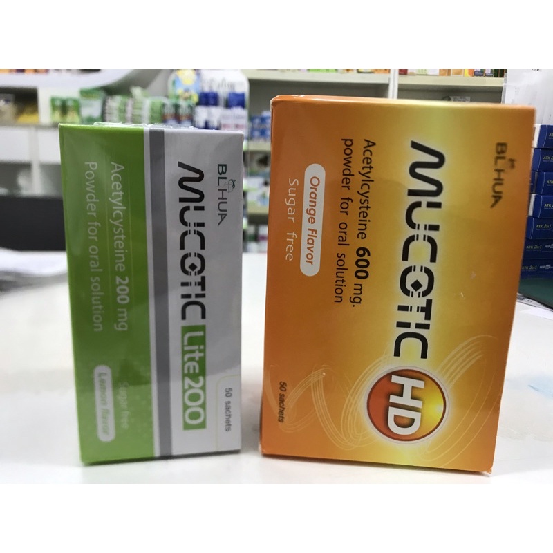 พร้อมส่งทันที มูโคติค Mucotic HD 600 mg ผงชงละลายเสมหะ ละลายน้ำชงดื่ม ...