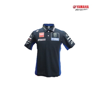 YAMAHA เสื้อโปโลเชิ้ต MONSTER MotoGP 2020 สีดำ/น้ำเงิน