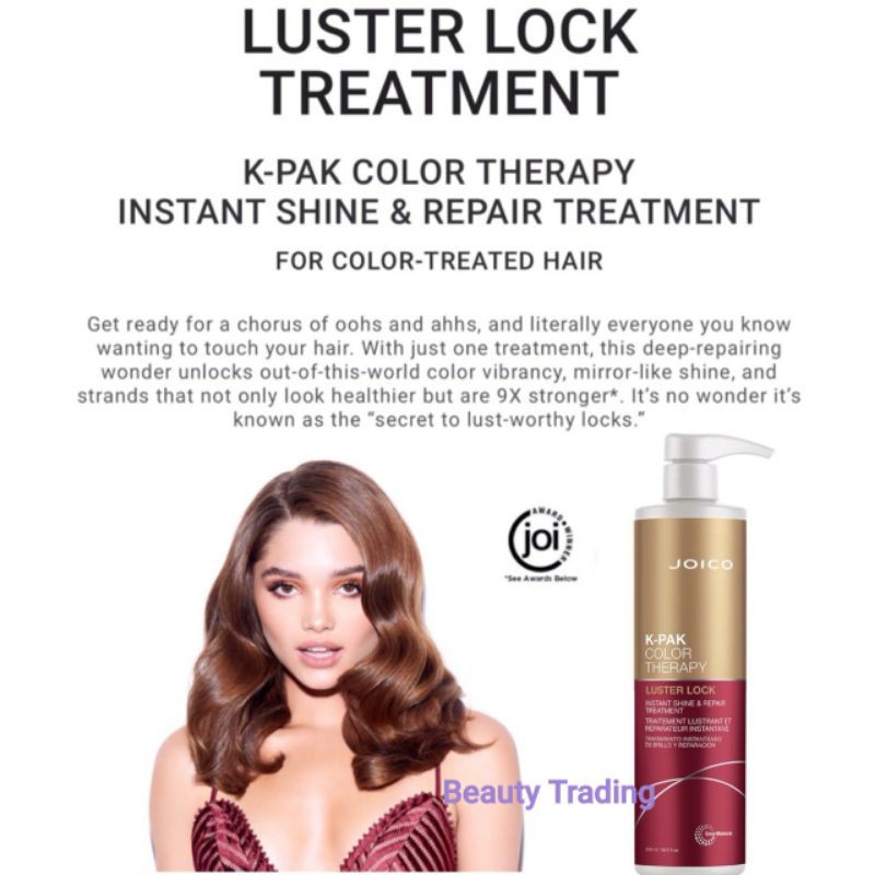 จอยโก้ ทรีทเม้นท์ผมเงา Joico KPak Color Therapy Luster Lock Treatment 500mlจอยโก้ เคแพค คัลเลอร์ ลัสเตอร์ ล็อค ทรีทเมนท์