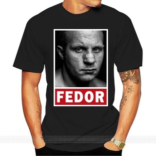 [S-5XL] One yona เสื้อยืดผ้าฝ้าย พิมพ์ลาย Fedor Emelianenko 3D สีดํา สไตล์คลาสสิก สําหรับผู้ชาย