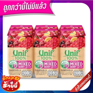 ยูนิฟ น้ำผักผสมเบอร์รี่ 100% 200 มล. X 6 กล่อง Unif 100% Mixed Berry200 ml x 6