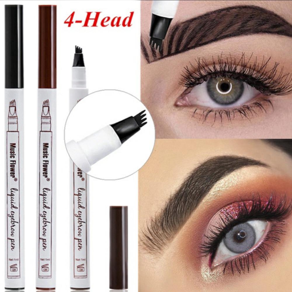 4 สี M Icroblading ปากกาสักคิ้วดินสอเขียนคิ้วตาคิ้วปากกา   4Colors Microblading Eyebrow Tattoo Pen Eyebrow Pencil  Eye Brow Pen