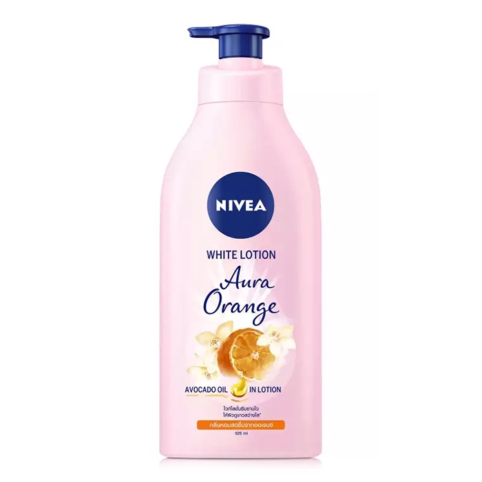 Nivea ออร่า ออเรนจ์ ไวท์ โลชั่น 525 มล.