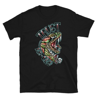 เสื้อยืด พิมพ์ลาย Trust No One Snake Head แบบดั้งเดิม