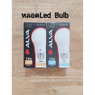 หลอดไฟ Led Bulb  หลอดไฟกลม 14w แสงขาว/ แสงวอร์ม ยี่ห้อAlva