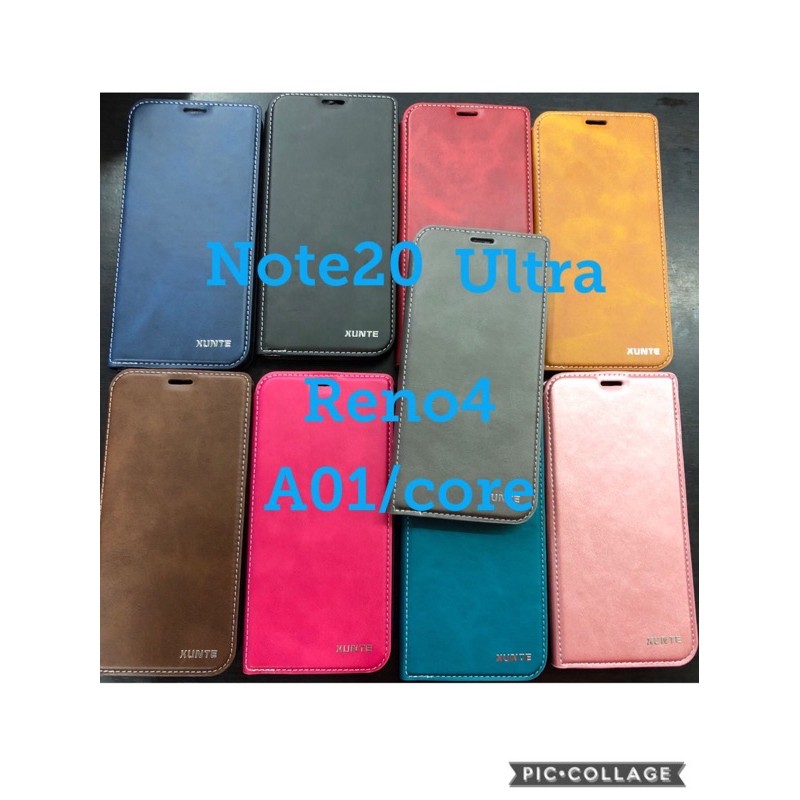 เคสฝาปิดเปิด XUNTE3 note 20 U Reno 4 A01 core realmi7pro V20 pro S20/FE realmi C17