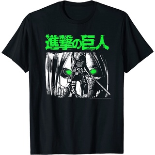 เสื้อยืด พิมพ์ลาย Attack on Titan Green Eyes สําหรับผู้ชาย