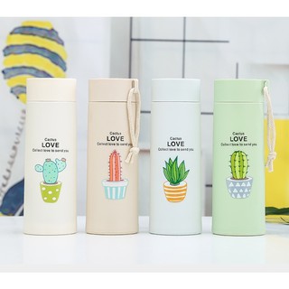 ขวดน้ำลายแคนตัส กระบอกน้ำ ความจุ 450ML น่ารัก เครื่องดื่ม พกพาสะดวก ที่ใส่อาหารและเครื่องดื่ม