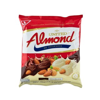 ยูไนเต็ด อัลมอนด์ช็อคโกแลต+ไวท์ช็อคโกแลต 275 กรัม  United Almond Chocolate + White Chocolate 275 grams