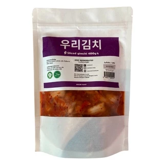Woori Kimchi กิมจิเกาหลี ที่คนไทยเลือก กิมจิผักกาดขาวแบบหั่น 400g / 1kg Korean Kimchi 우리김치