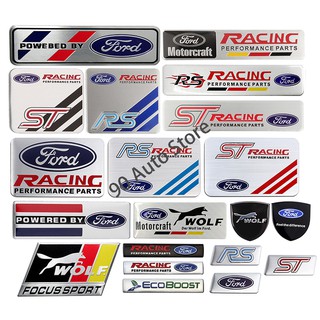 Metal Car Body Nameplate Sticker Auto Rear Emblem Badge Trunk Scratch Blocking Decal for Ford ST RS Wolf Territory Ecosport Everest Kuga