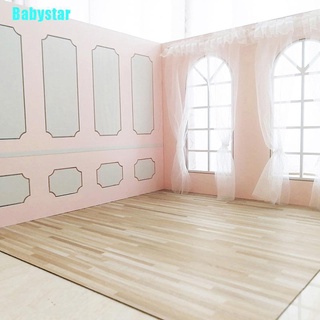 (Babystar) พื้นไม้ Pvc ขนาดเล็ก สําหรับบ้านตุ๊กตา