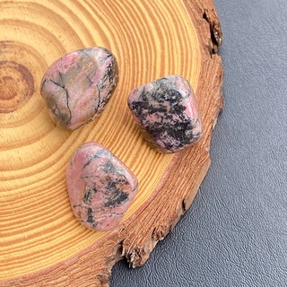 เซ็ตหินโรโดไรต์ ก้อนขัดมัน 3ชิ้น (Rhodonite Tumbled Set) #2