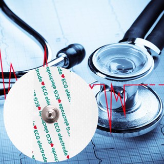 แผ่นอิเล็กโทรด 50 ชิ้น สําหรับ Ecg Ekg อิเล็กโทรดตรวจวัดหัวใจ