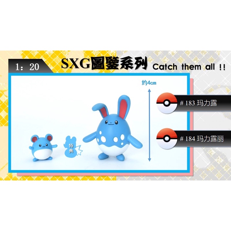 Azurill, Marill & Azumarill - Pokemon Scale World - SXG Studio