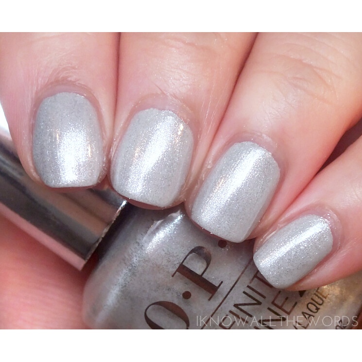 OPI Infinite Shine - Go to Grayt Lenghts (IS L36) ยาทาเล็บสีเทาอ่อนมีชิมเมอร์ คุณหนูมากกกกค่ะ แท้ 100%